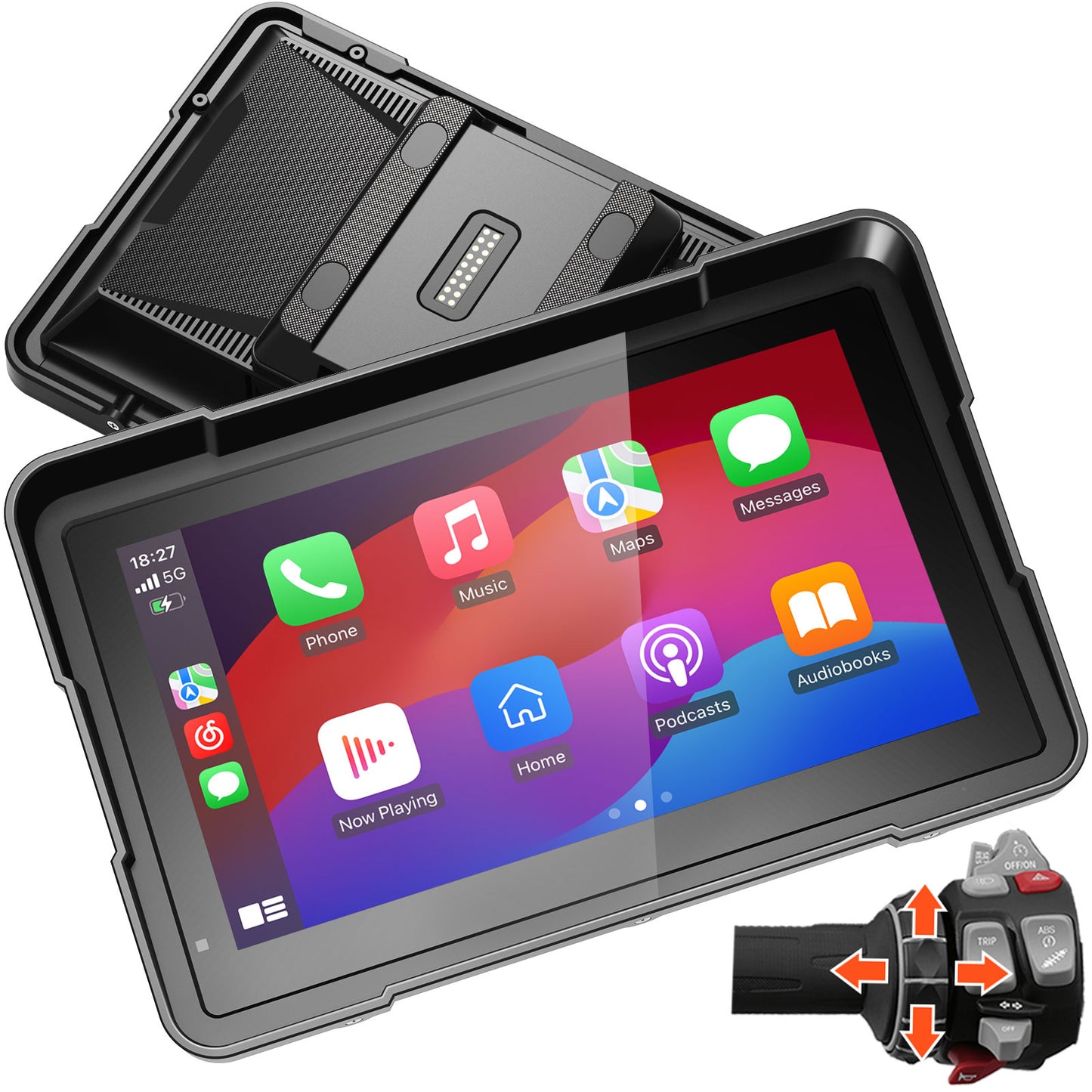 WEUASTE BM600 for BMW Motorcycle CarPlay & Android Auto, Support Bluetooth, 6" Portable Waterproof GPS Navigation Screen, Data Reading, Native Wonder, TPMS, Light Sensor, Music Sharing, Intercom,16-Pin