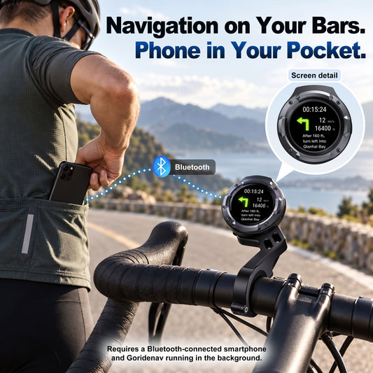 Weuaste RC10 Smart Bike Computer, 1.43" Touchscreen, Speedometer & Odometer, 850-Nit Display, Ride Data, Call & Message Alerts, IP66 Waterproof, Quick-Twist Mount for Bike, E-Bike & Motorcycle