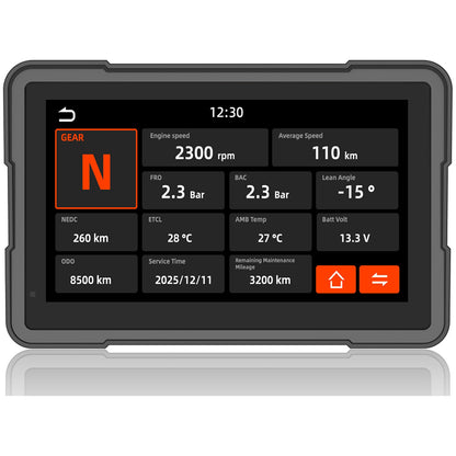 Motorcycle Carplay Screen for BMW R1200GS/R1200GSADV /R1250GS/R1250GSADV Motorcycle, 7 inch Waterproof Touchscreen, Portable Carplay/Android Auto GPS Navigation for Motorbike, Dual Bluetooth