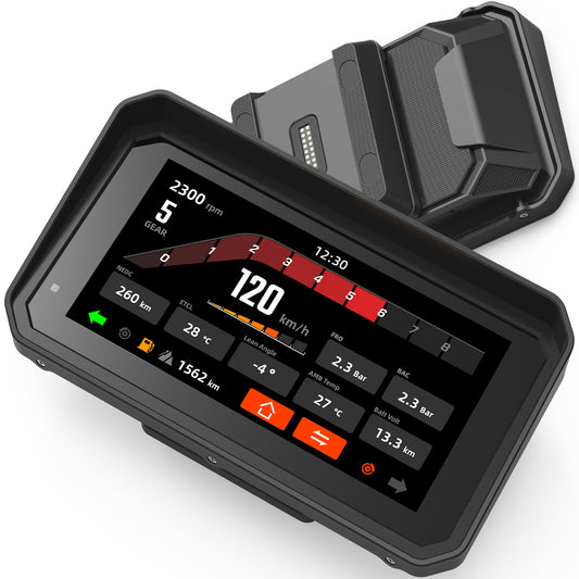 Motorcycle Carplay Screen for BMW R1200GS/R1200GSADV /R1250GS/R1250GSADV Motorcycle, 6 inch Waterproof Touchscreen, Portable Carplay/Android Auto GPS Navigation for Motorbike, Dual Bluetooth
