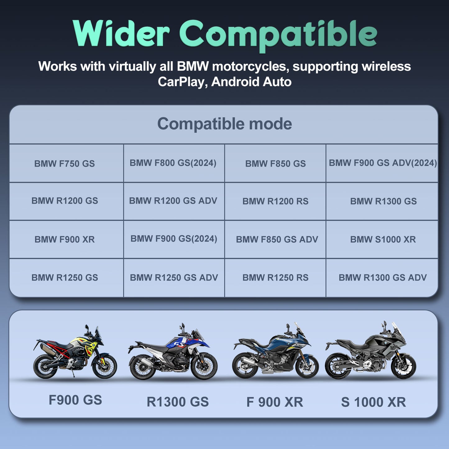 WEUASTE 6" Motorcycle CarPlay GPS Navigation Fit for BMW with Wonder Wheel, Wireless Bluetooth, 1000 Nits Waterproof HD Touch Screen, Plug&Play, Support Voice Control, TPMS/Light Sensor/Siri, Android Auto
