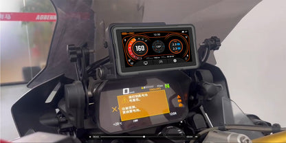 Motorcycle Carplay Screen for BMW R1200GS/R1200GSADV /R1250GS/R1250GSADV Motorcycle, 7 inch Waterproof Touchscreen, Portable Carplay/Android Auto GPS Navigation for Motorbike, Dual Bluetooth