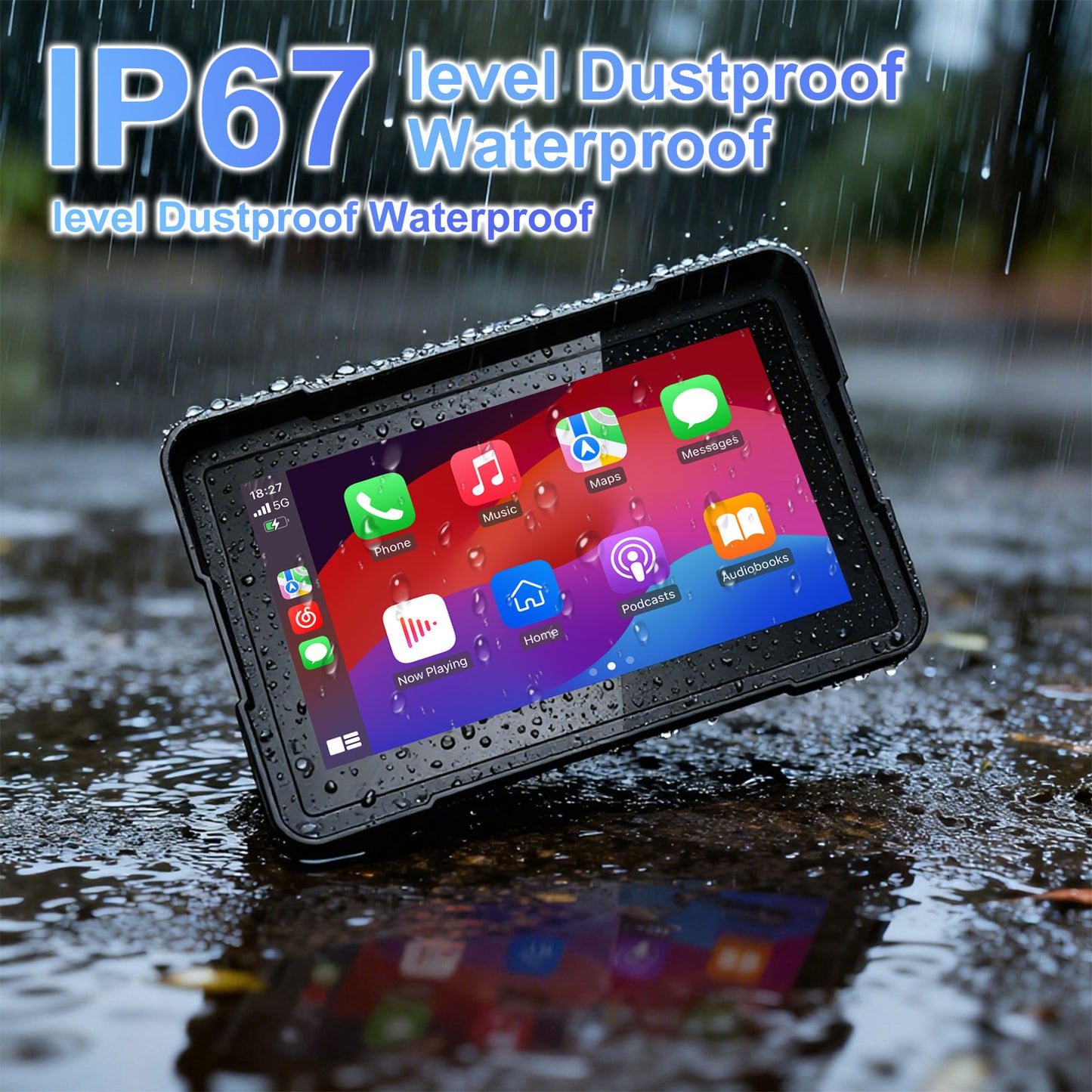 2025 WEUASTE Professional BM700 for BMW R1200GS R1250GS S1000XR Motorcycle CarPlay & Android Auto, 7" Waterproof GPS Screen, Data Reading, Native Wonder, TPMS, Light Sensor, Music Sharing, Intercom,16-Pin