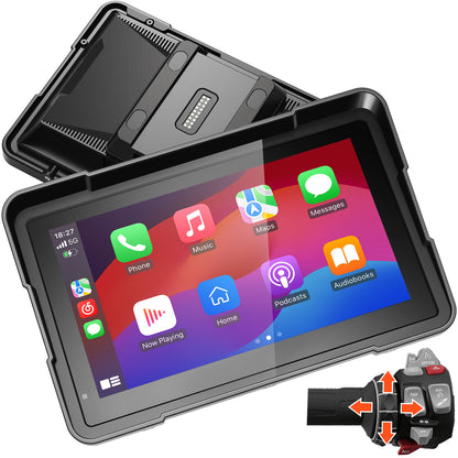 WEUASTE BM600 for BMW Motorcycle CarPlay & Android Auto, Support Bluetooth, 6" Portable Waterproof GPS Navigation Screen, Data Reading, Native Wonder, TPMS, Light Sensor, Music Sharing, Intercom,16-Pin