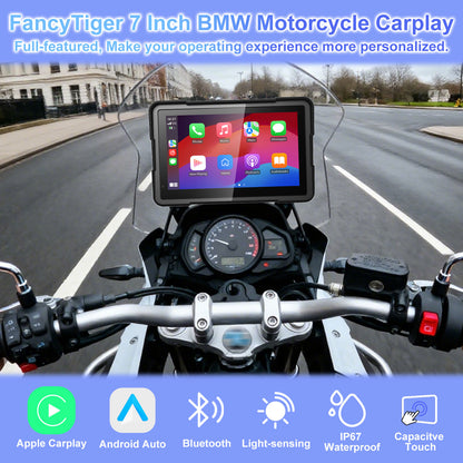 2025 WEUASTE Professional BM700 for BMW R1200GS R1250GS S1000XR Motorcycle CarPlay & Android Auto, 7" Waterproof GPS Screen, Data Reading, Native Wonder, TPMS, Light Sensor, Music Sharing, Intercom,16-Pin