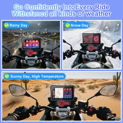 2025 WEUASTE Professional BM700 for BMW R1200GS R1250GS S1000XR Motorcycle CarPlay & Android Auto, 7" Waterproof GPS Screen, Data Reading, Native Wonder, TPMS, Light Sensor, Music Sharing, Intercom,16-Pin