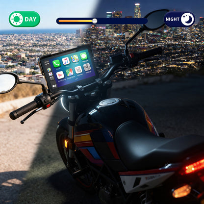 2026 WEUASTE GPS Carplay 5 inch for Motorcycle with Wireless CarPlay & Android Auto, IP69K Waterproof Touch Screen, GPS Navigation, Supports Bluetooth, Siri/Google Voice Control, Custom Boot Logo, Bracket